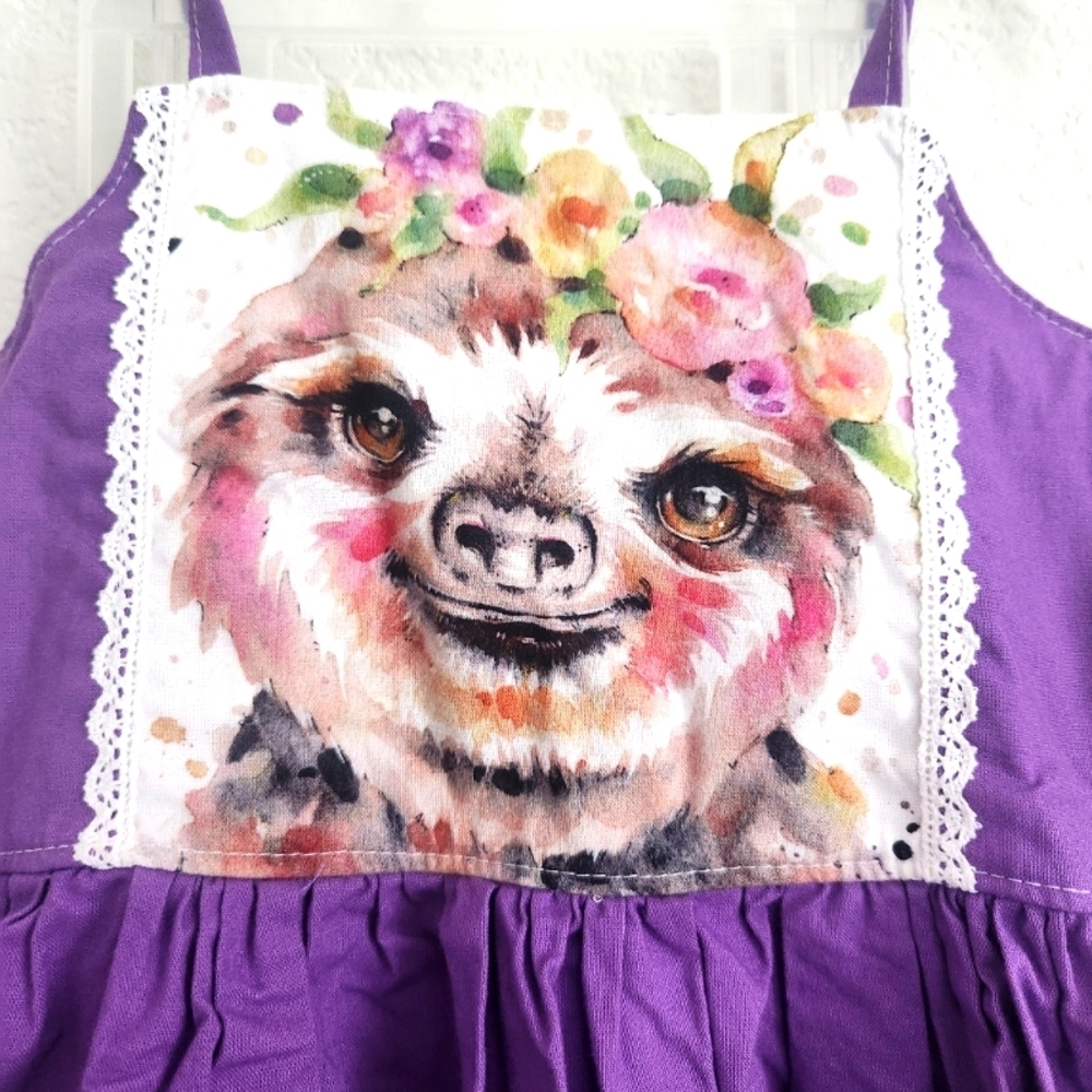 Toddler‎ sundress bundle (2) strawberry & sloths 3T
